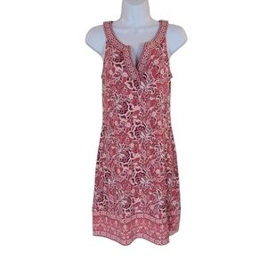 MAGNOLIA GRACE Coral Alhambra Embroidered Trim Dress Size XS